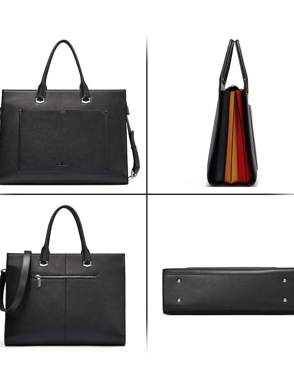 CLUCI Briefcase for Women Vegan Leather 15.6 Inch Laptop Bag Large